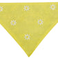 Embroidered Daisies and Forest Flowers Handmade Reversible Slip-on Bandana