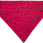 Watermelon and Dark Green Handmade Reversible Slip-on Bandana