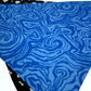 Geode Blue and Glow-in-the-Dark Bones Handmade Reversible Slip-on Bandana