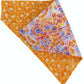 Orange Blossoms and Mosaics Handmade Reversible Slip-on Bandana