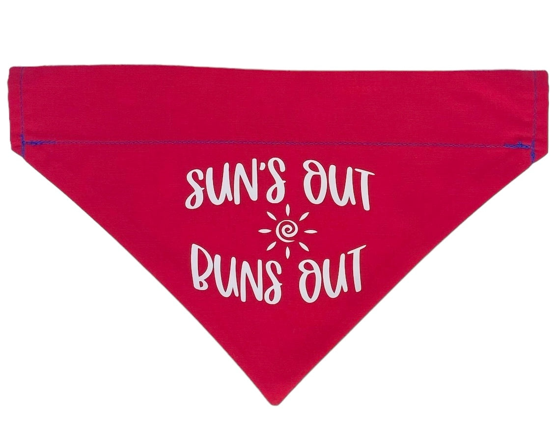 Sun’s Out Buns Out Handmade Reversible Slip-on Bandana