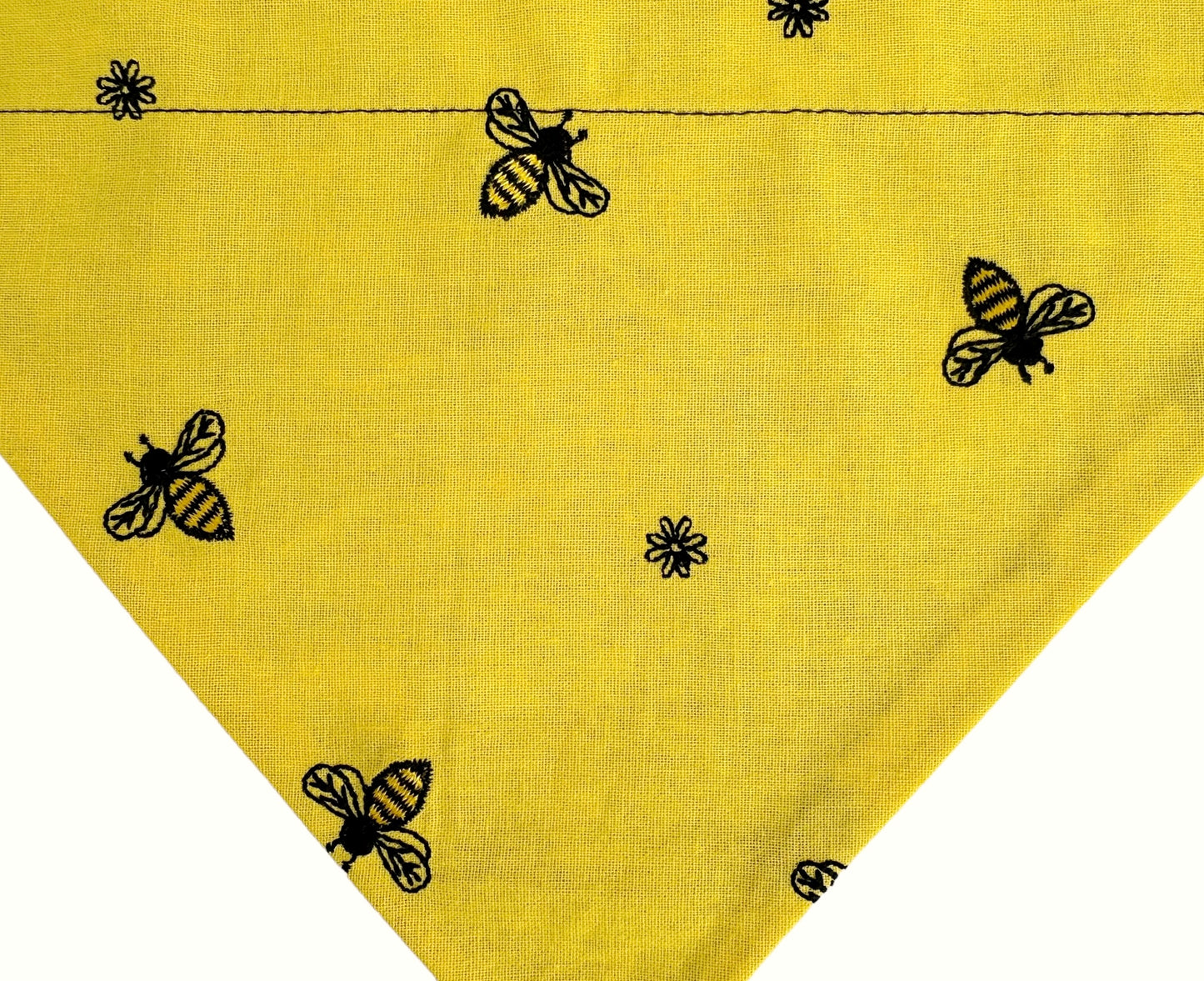 Embroidered Honeybee Handmade Reversible Slip-on Bandana