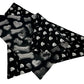 Biscuits and Glow-in-the-Dark Bones Handmade Reversible Slip-on Bandana