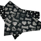 Biscuits and Glow-in-the-Dark Bones Handmade Reversible Slip-on Bandana