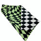 Harlequin and Warped Plaid Handmade Reversible Slip-on Bandana