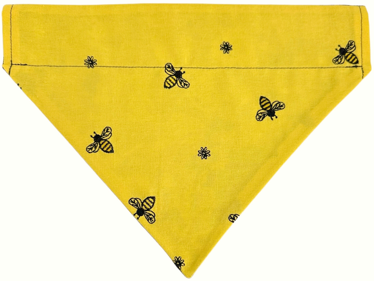 Embroidered Honeybee Handmade Reversible Slip-on Bandana