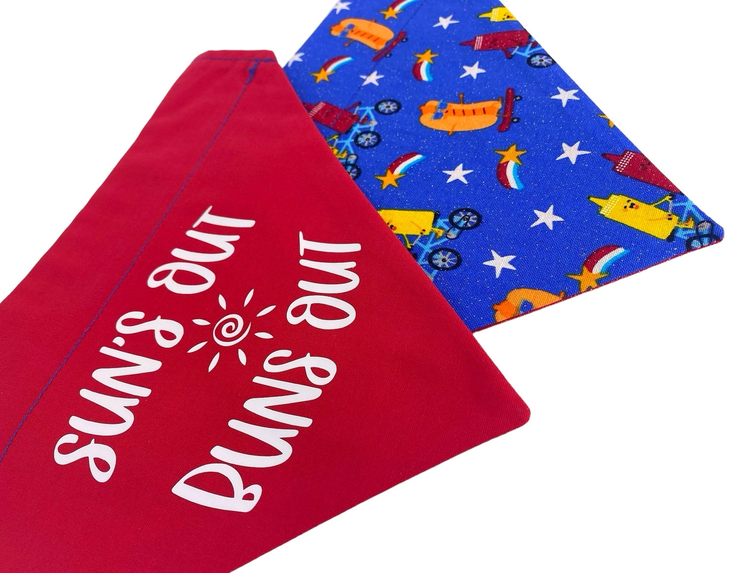 Sun’s Out Buns Out Handmade Reversible Slip-on Bandana