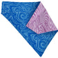 Blue Marble and Purple Marble Handmade Reversible Slip-on Bandana