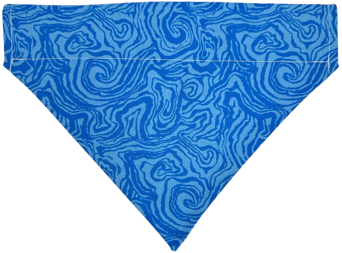 Blue Marble and Purple Marble Handmade Reversible Slip-on Bandana