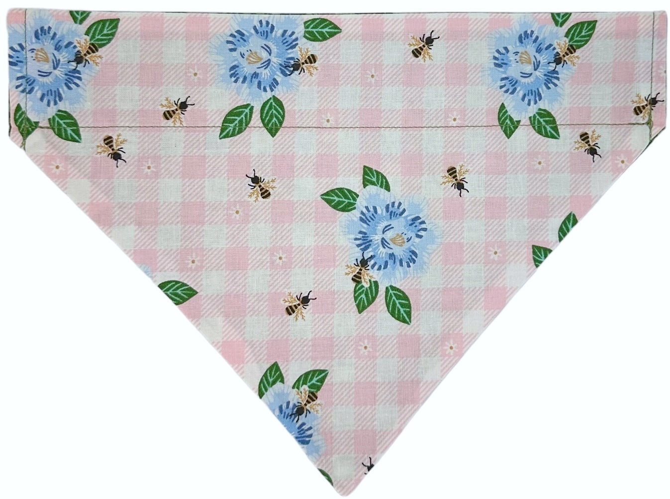 BEEutiful Picnic and Flowers Handmade Reversible Slip-on Bandana