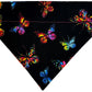 Stained Glass Butterflies Handmade Reversible Slip-on Bandana