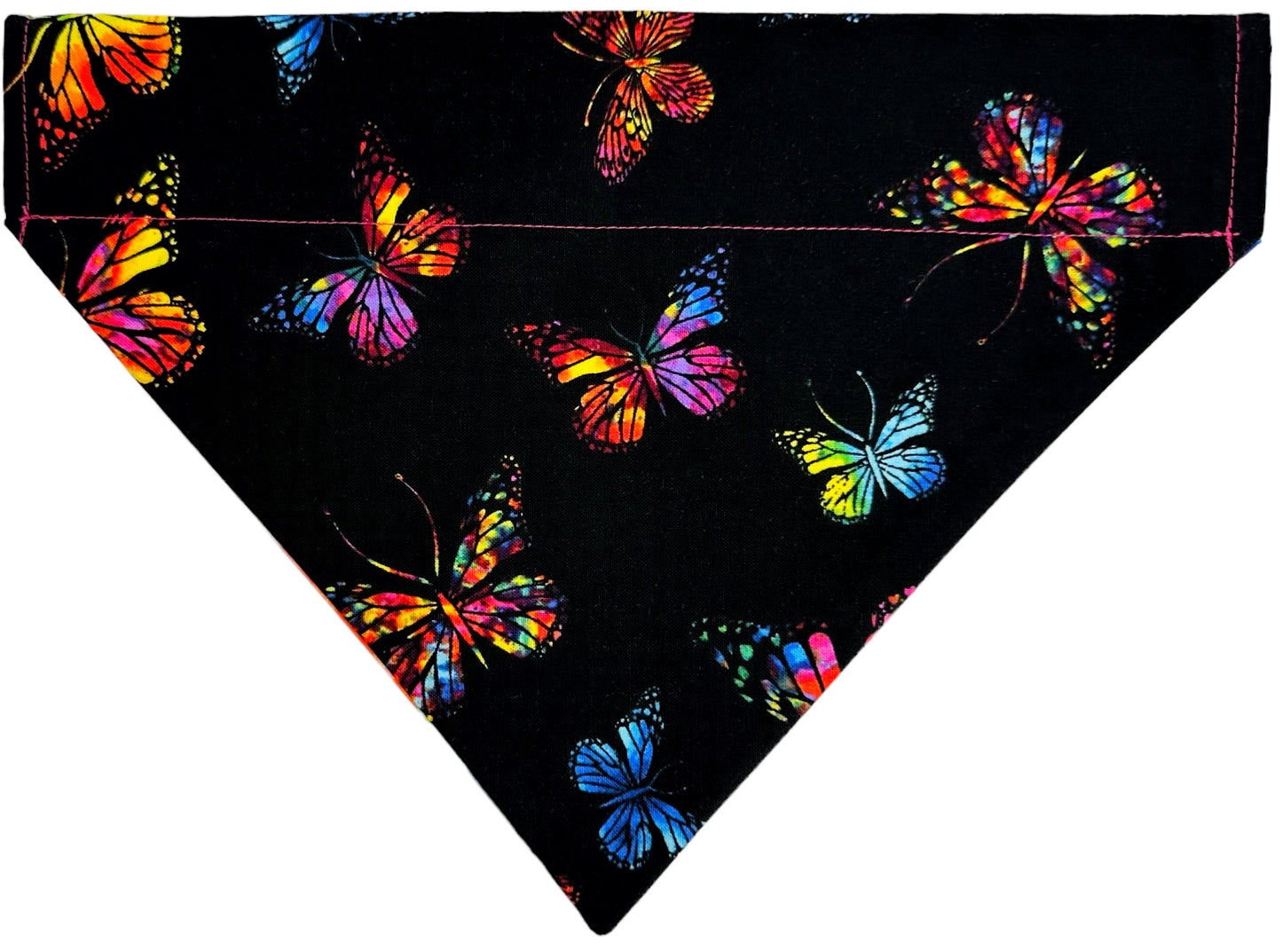 Stained Glass Butterflies Handmade Reversible Slip-on Bandana